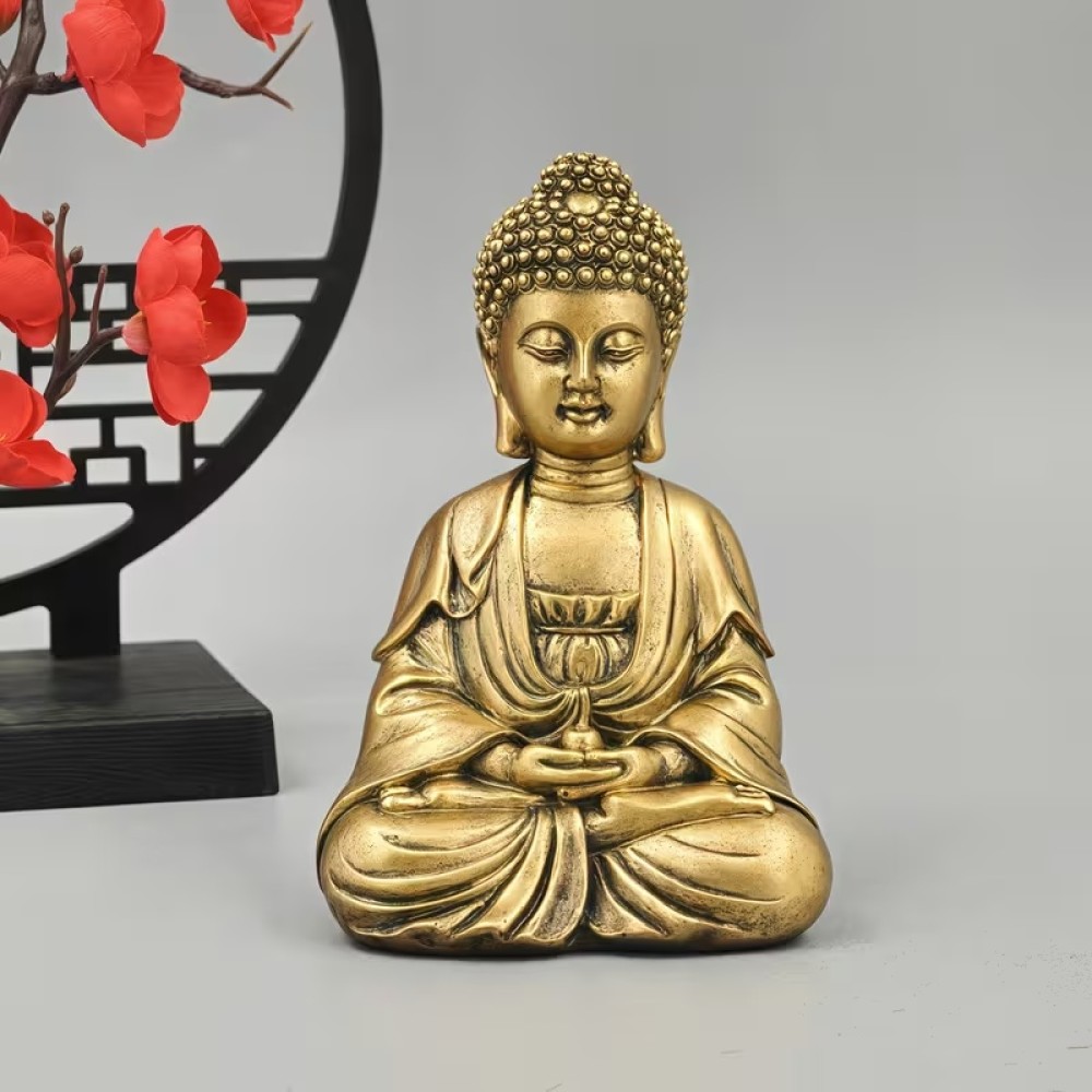 Διακοσμητικός Βούδας Διαλογισμού Antique Χρυσό