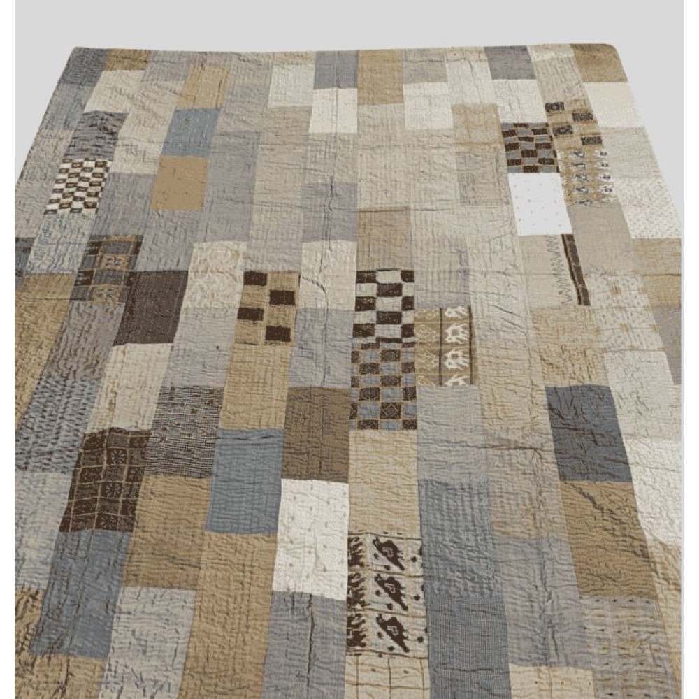 Χειροποίητο Patchwork Κάλυμμα Κρεβατιού με Μετάξι 220x270 