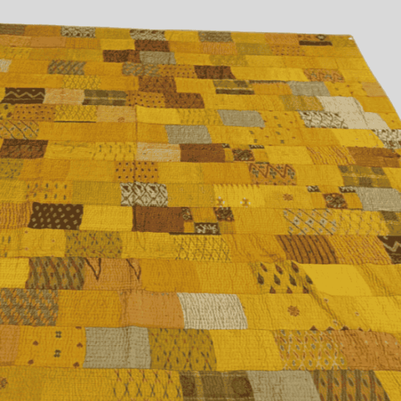 Χειροποίητο Patchwork Κάλυμμα Κρεβατιού με Μετάξι 220x270 