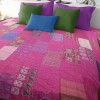 Χειροποίητο Silk Saree Patchwork Bedcover 220x270