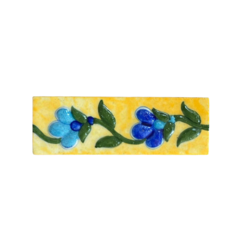 Blue Pottery Relief Χειροποίητο Κεραμικό 5X15cm