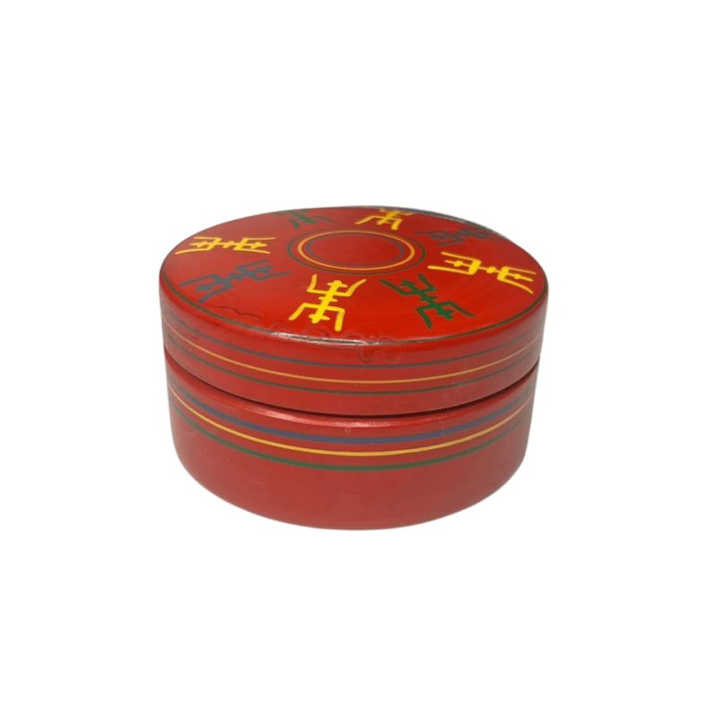 Χειροποίητο Στρογγυλό Ξύλινο Κουτί Indian King (BIG)