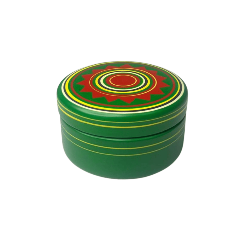 Χειροποίητο Στρογγυλό Ξύλινο Κουτί Indian King (BIG)