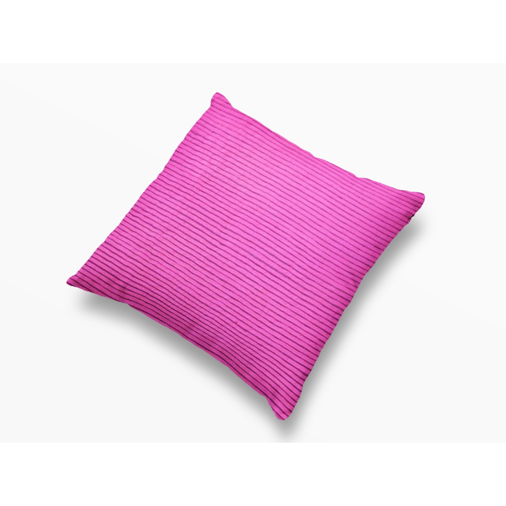 Χειροποίητη Μαξιλαροθήκη από 100% Βαμβάκι – Έντονο Ροζ Handloom
