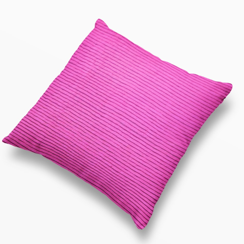 Χειροποίητη Μαξιλαροθήκη από 100% Βαμβάκι – Έντονο Ροζ Handloom