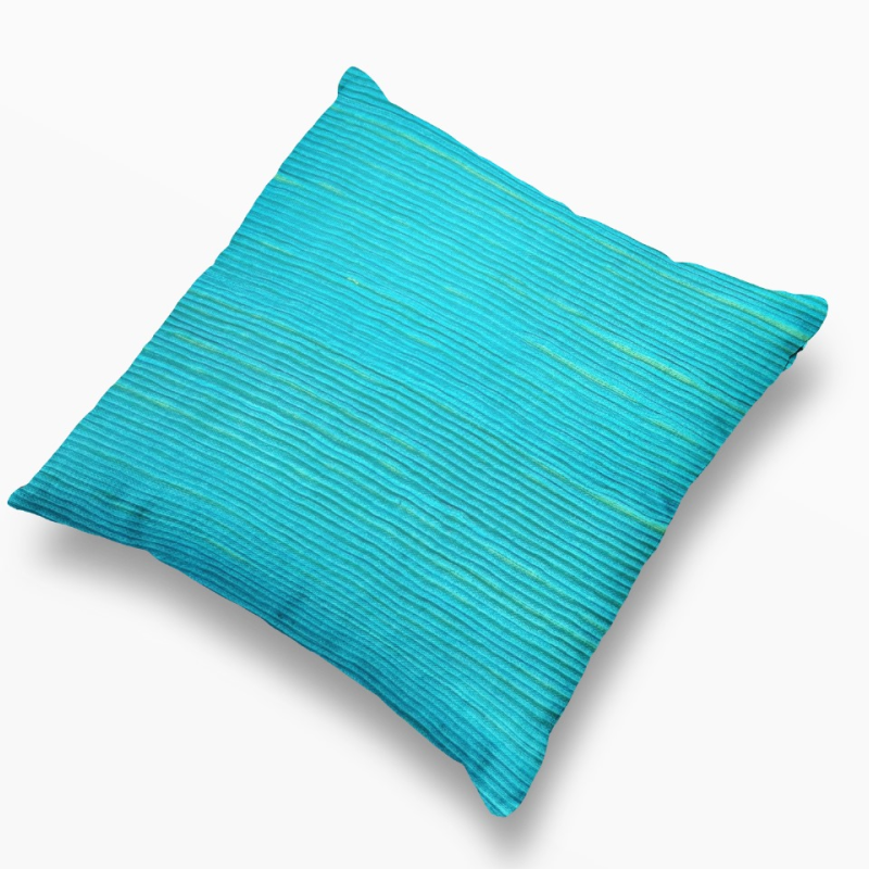 Χειροποίητη Μαξιλαροθήκη από 100% Βαμβάκι – Τιρκουάζ Handloom