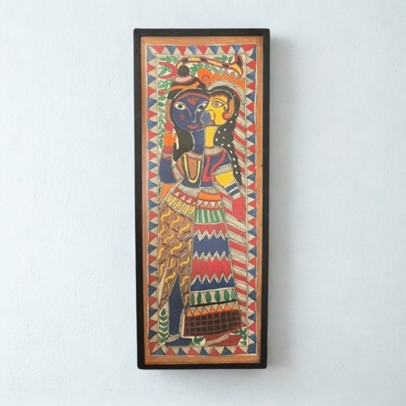 Πίνακας Madhubani – Η Αιώνια Ένωση σε Χρώμα και Σύμβολο