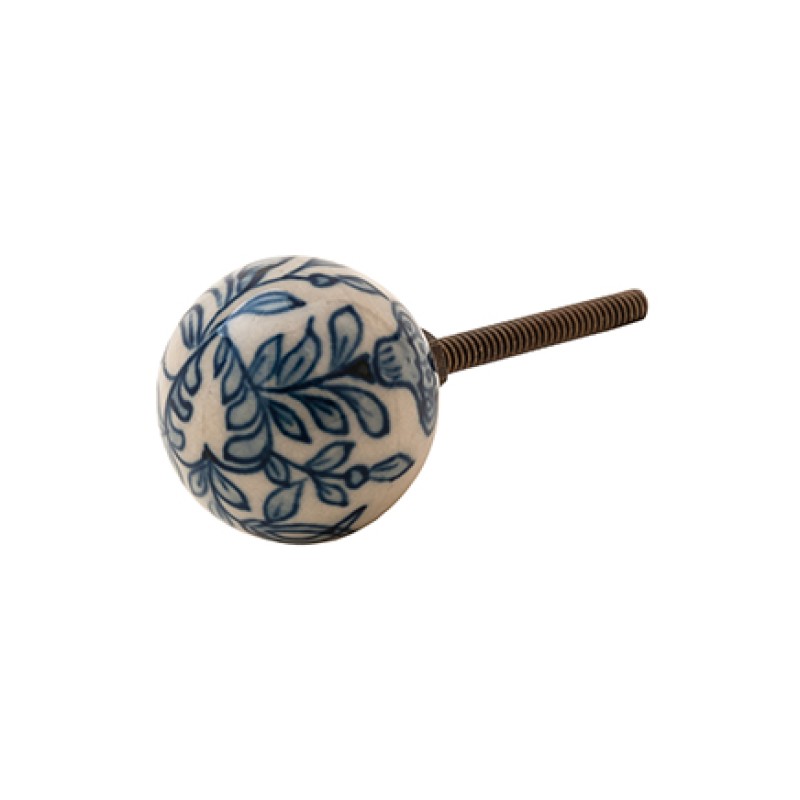 Κεραμικό πόμολο,ζωγραφισμένο στο χέρι KN356, Ινδίας