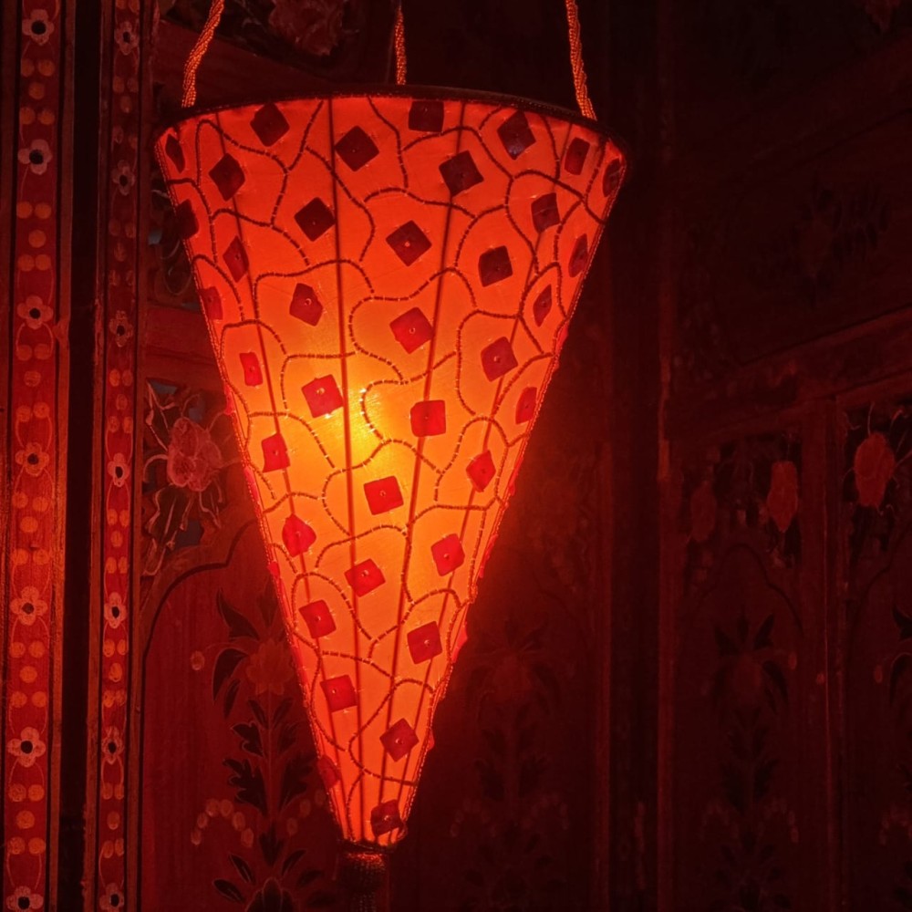 Indian Ceiling Lamp Orange CS-812  (22Χ35)
