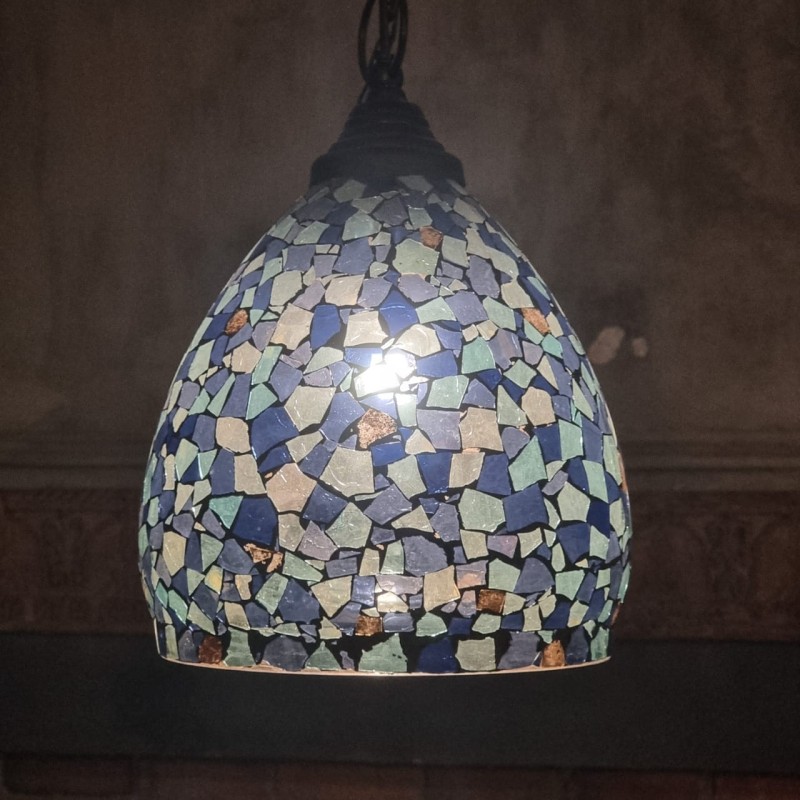 Handcrafted Mosaic Glass Pendant Lamp (24X37)