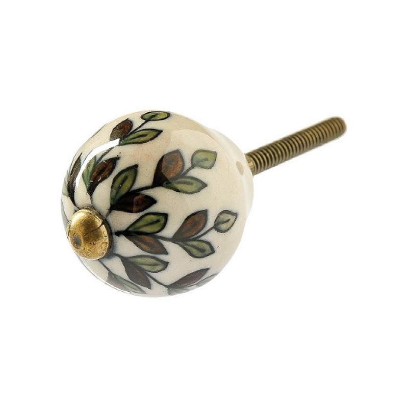 Κεραμικό πόμολο,ζωγραφισμένο στο χέρι ΚΝ243, Ινδίας