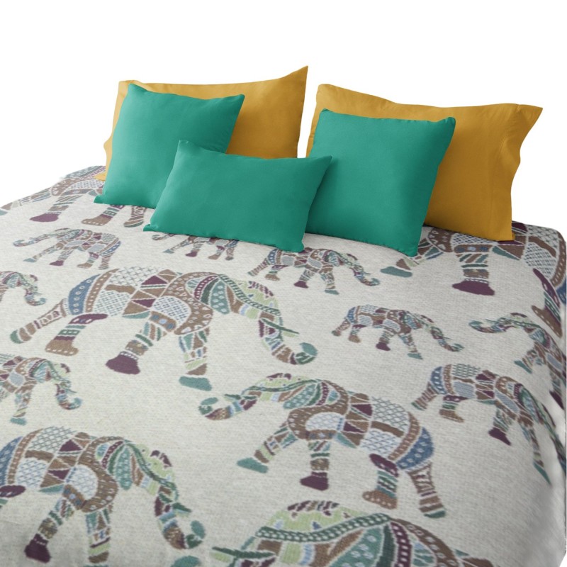 Bed Cover  Jaipur Elephants