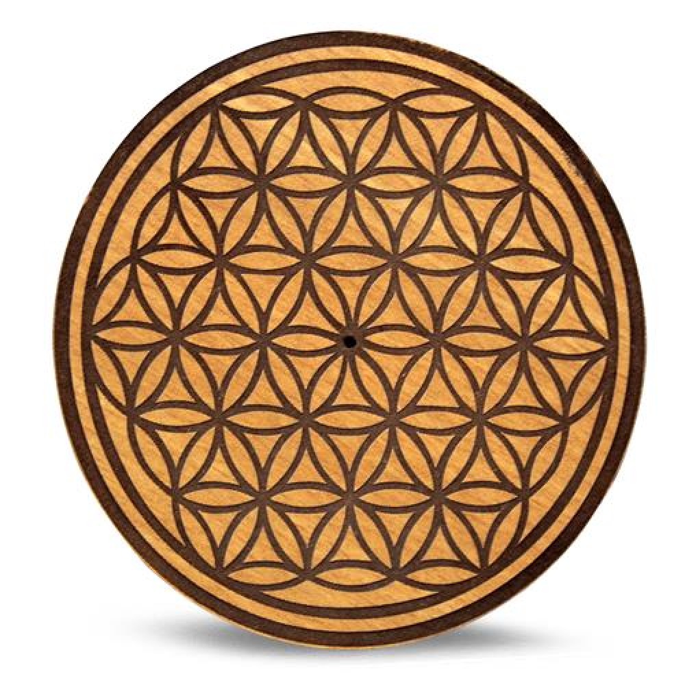 LCW Incense Holder – Flower of Life Dark Brown