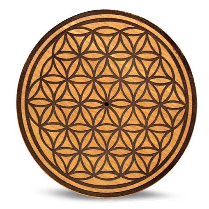LCW Incense Holder – Flower of Life Dark Brown