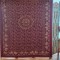 Silk  Kantha Throw / Tablecloth, Handmade in India with elephants all around 125X255cm