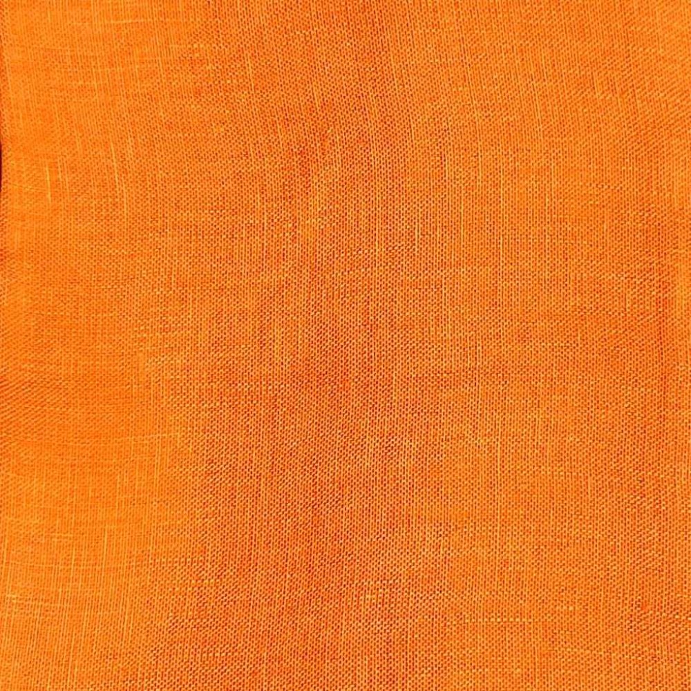Κουρτίνα Πορτοκαλί 100% Λινό 135x270εκ.